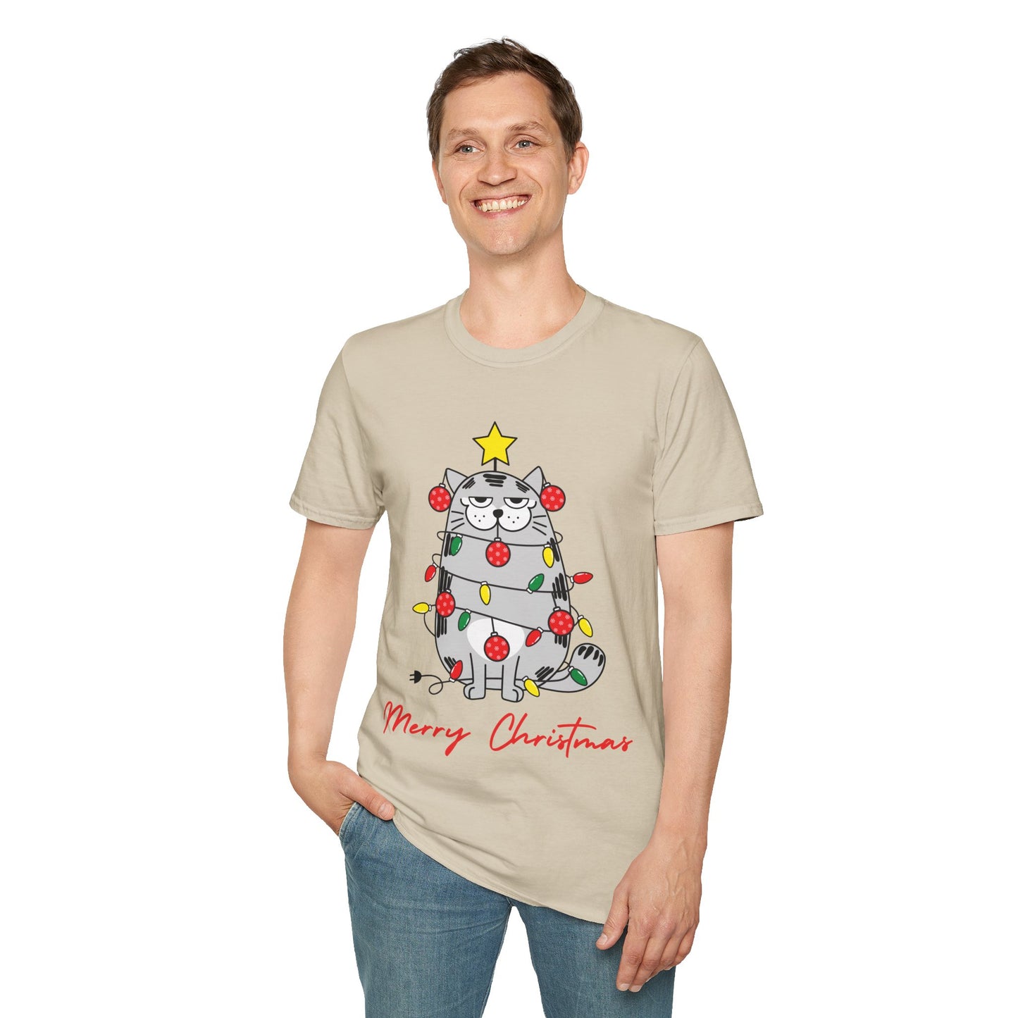 Merry Christmas Cat Unisex T-Shirt