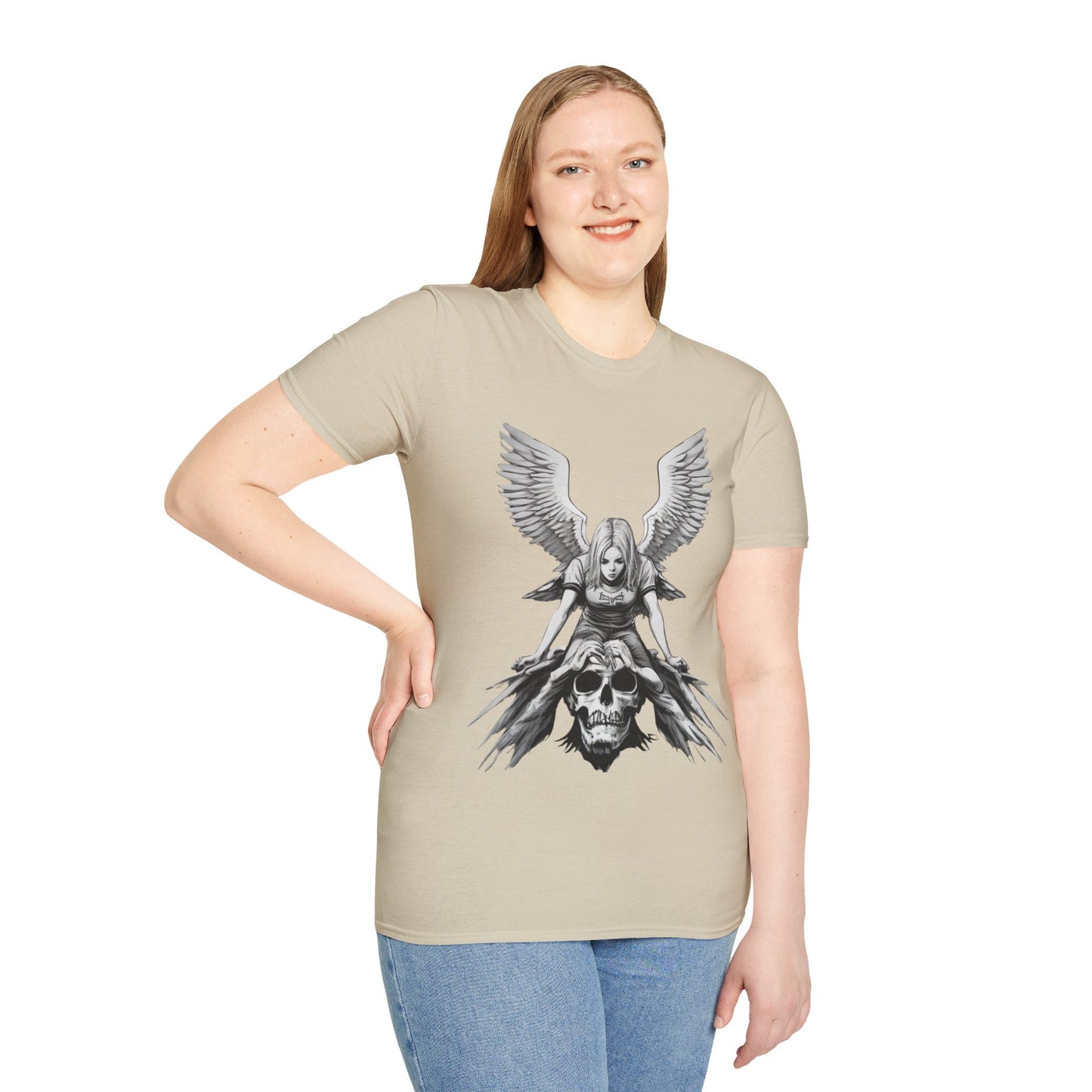 Angel & Demon Skull Graphic Unisex Tee