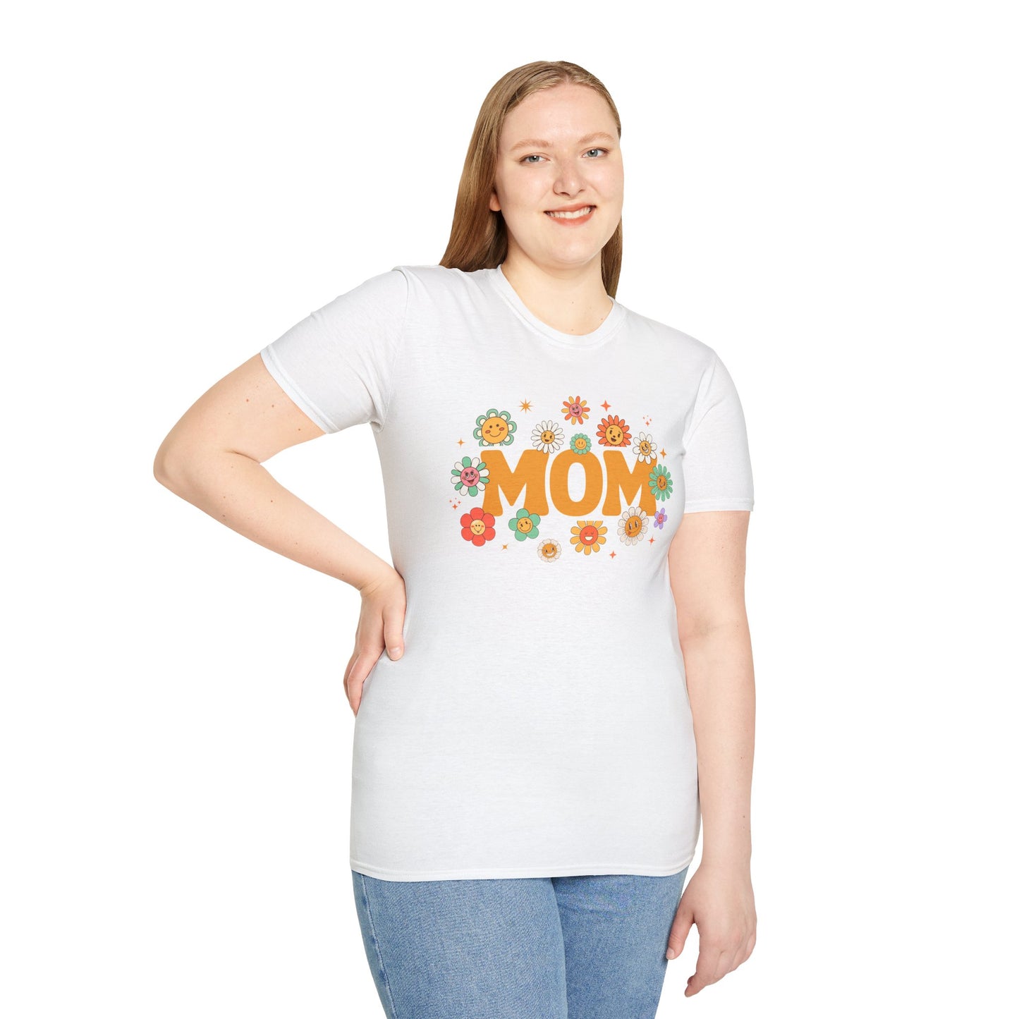 Flower Power Mom T-Shirt | Softstyle Tee for Mother's Day & Every Day