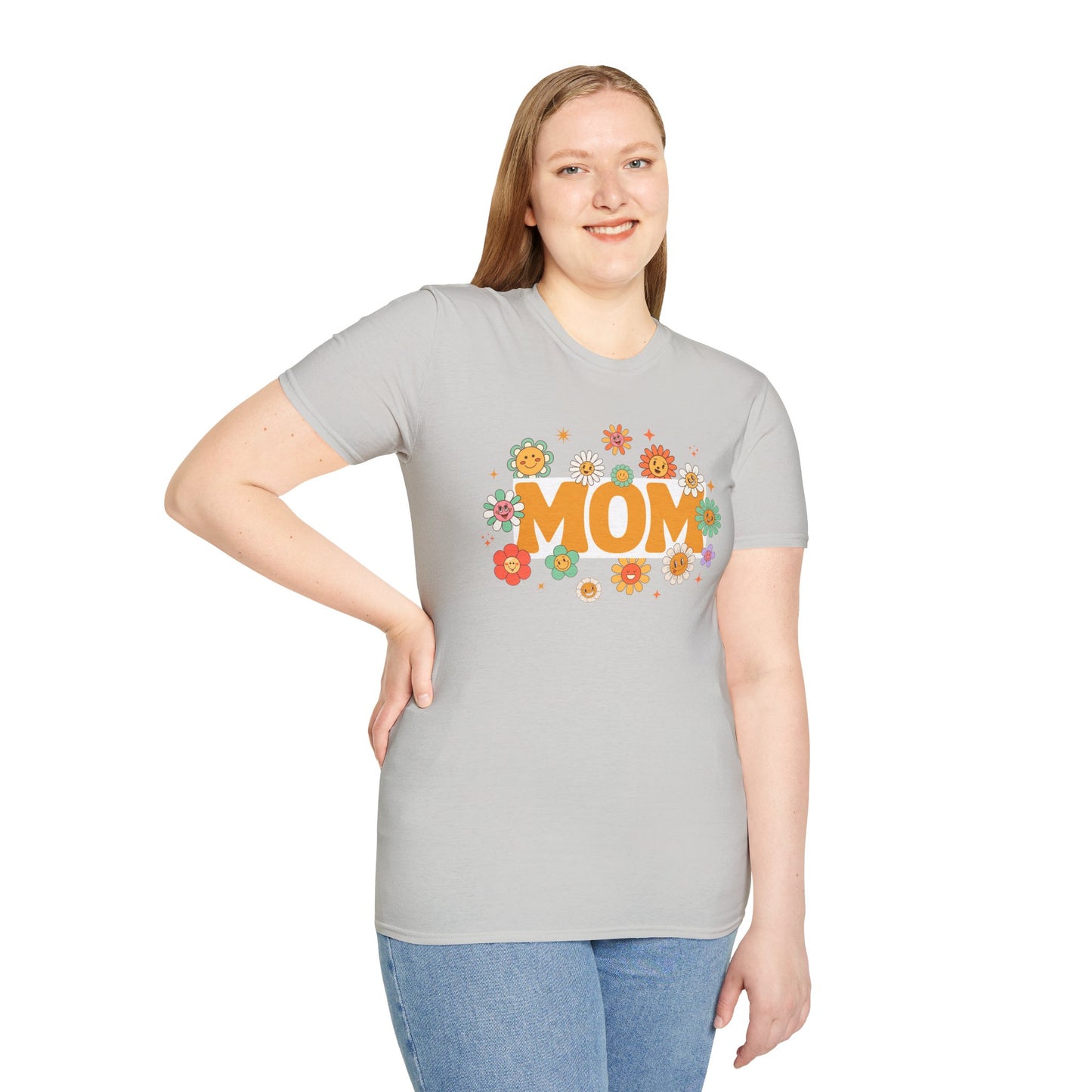Flower Power Mom T-Shirt | Softstyle Tee for Mother's Day & Every Day