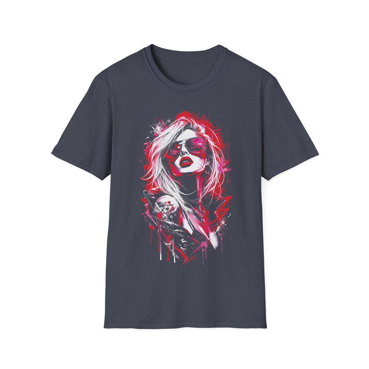 Gothic Red & White Portrait T-Shirt