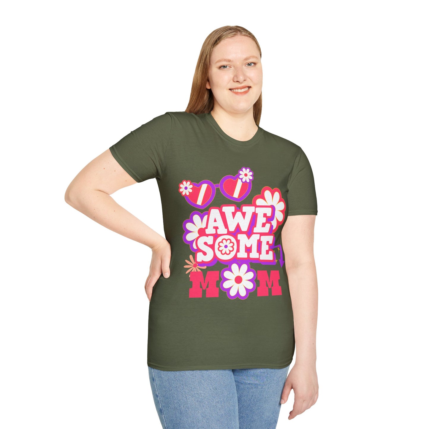 Awesome Mom Softstyle T-Shirt - Perfect Gift for Mother's Day