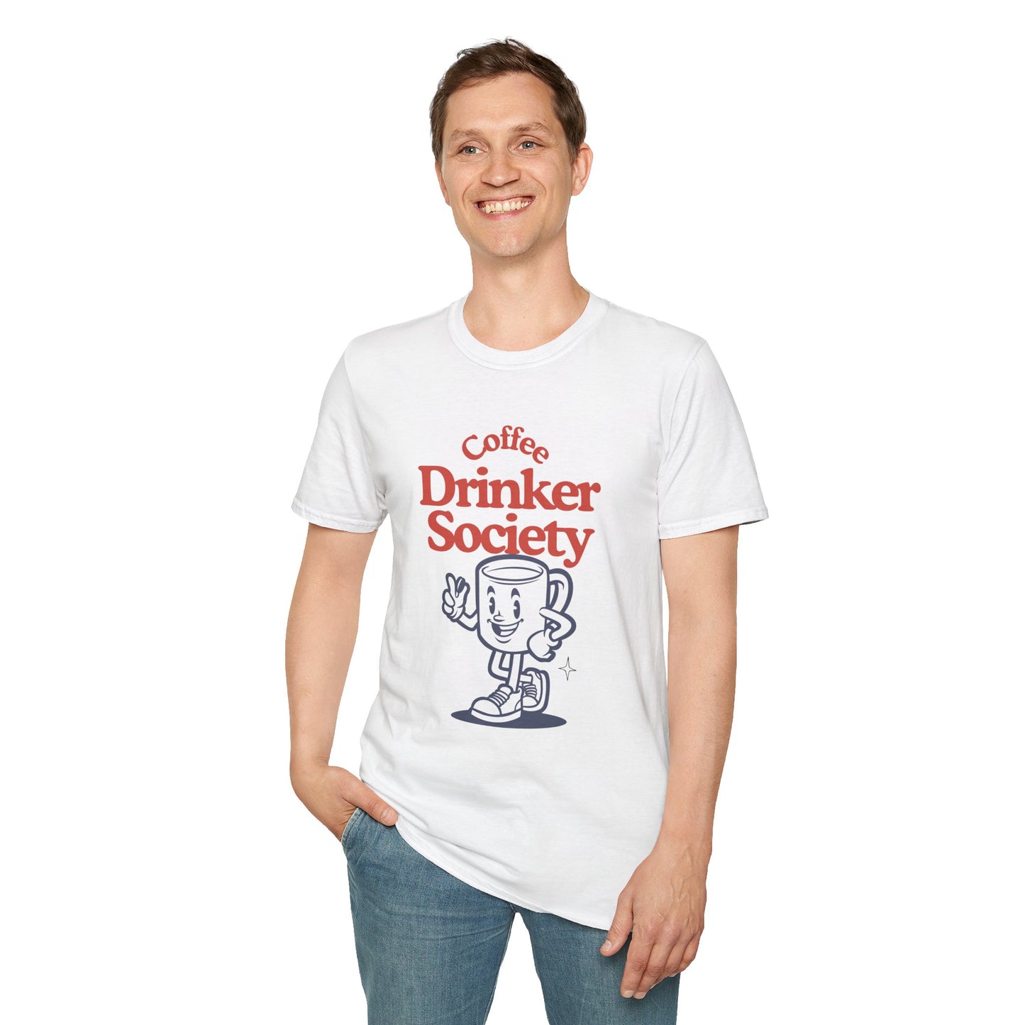 Coffee Drinker Society Unisex T-Shirt - Fun & Casual Coffee Lover Tee