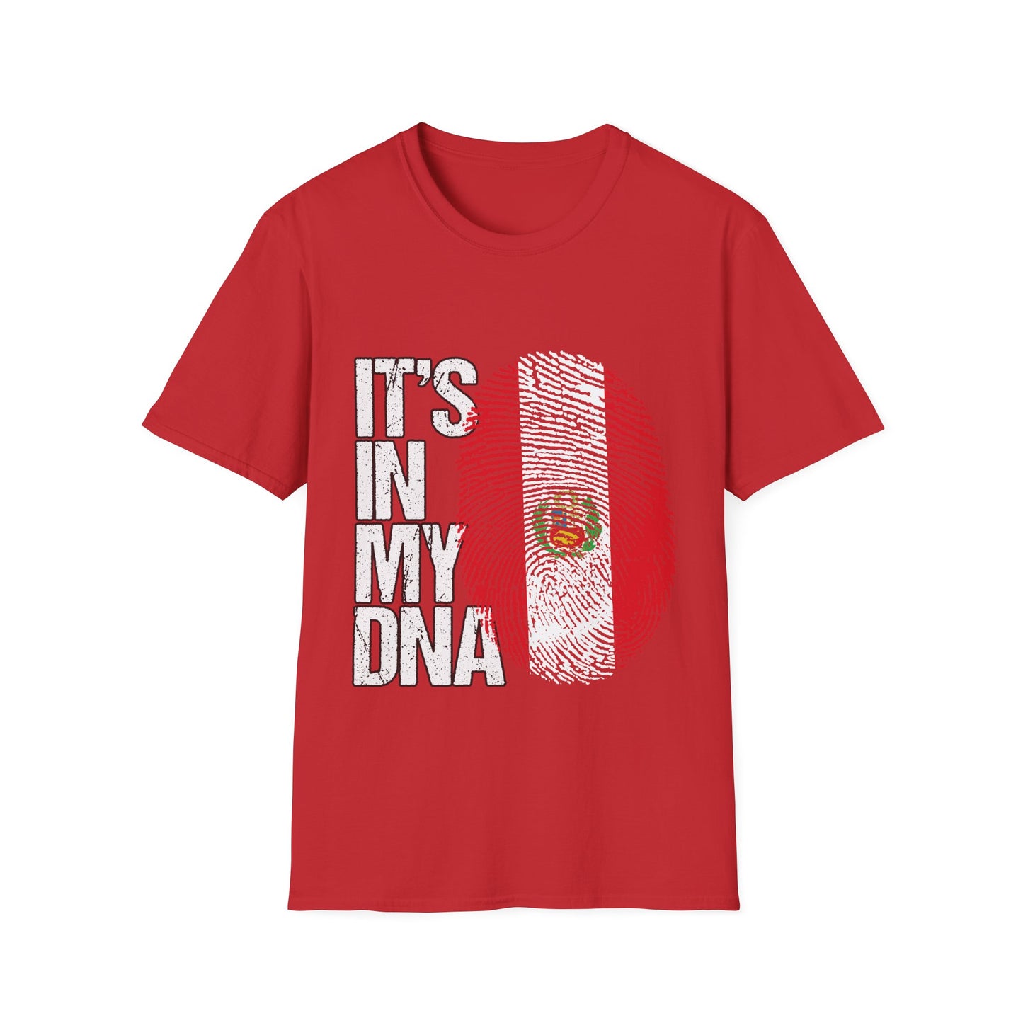 "It's In My DNA" Peru Flag Fingerprint Tee