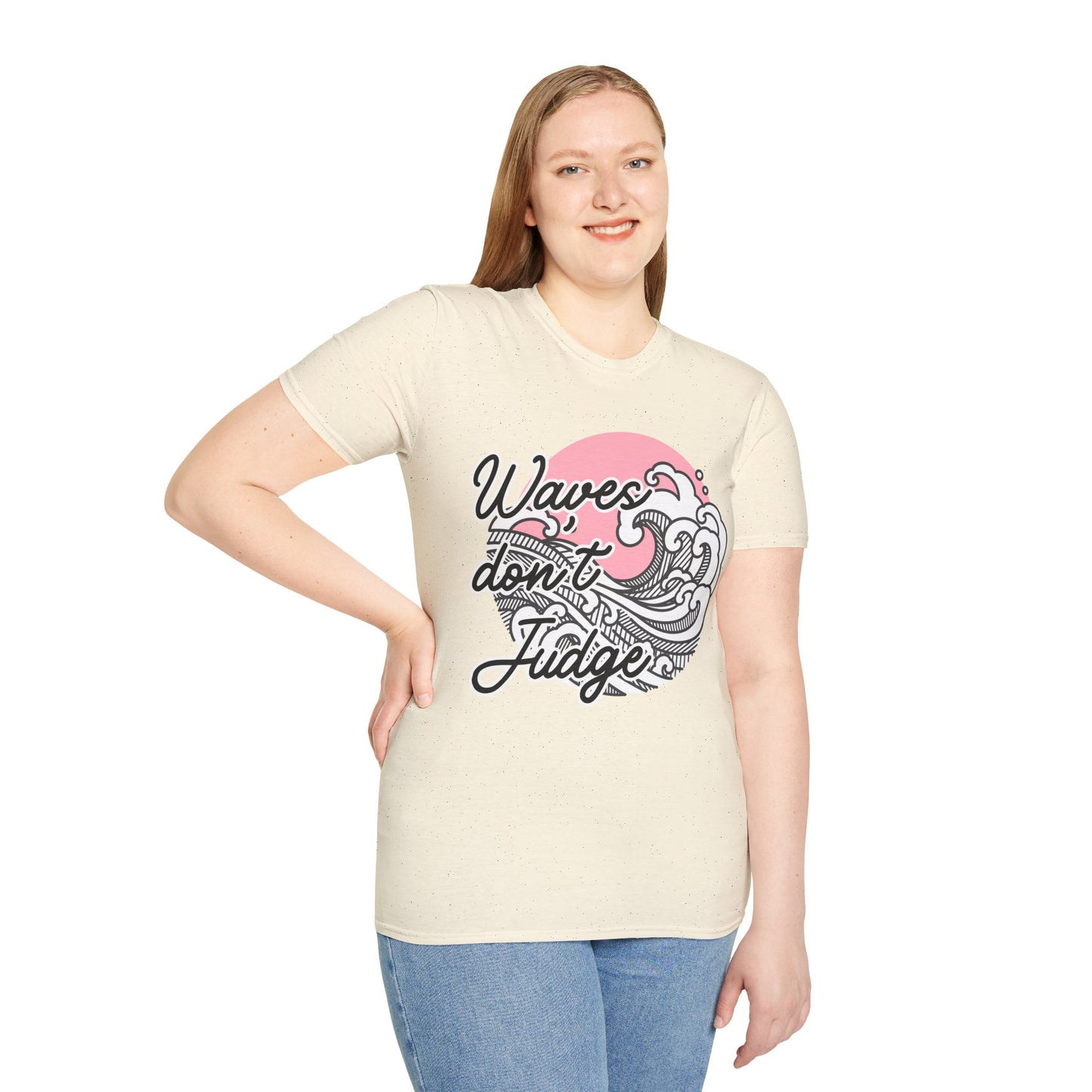 Waves Don't Judge Unisex Softstyle T-Shirt - Relaxed Summer Vibe Tee