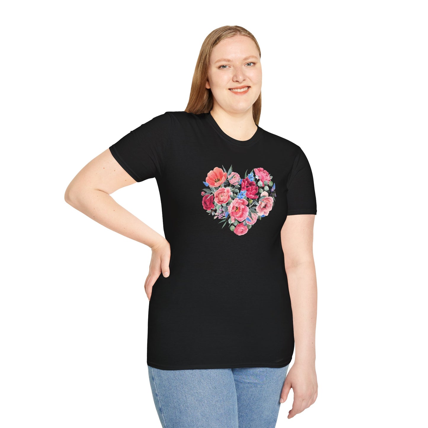 Floral Heart Nature's Love Graphic T-Shirt