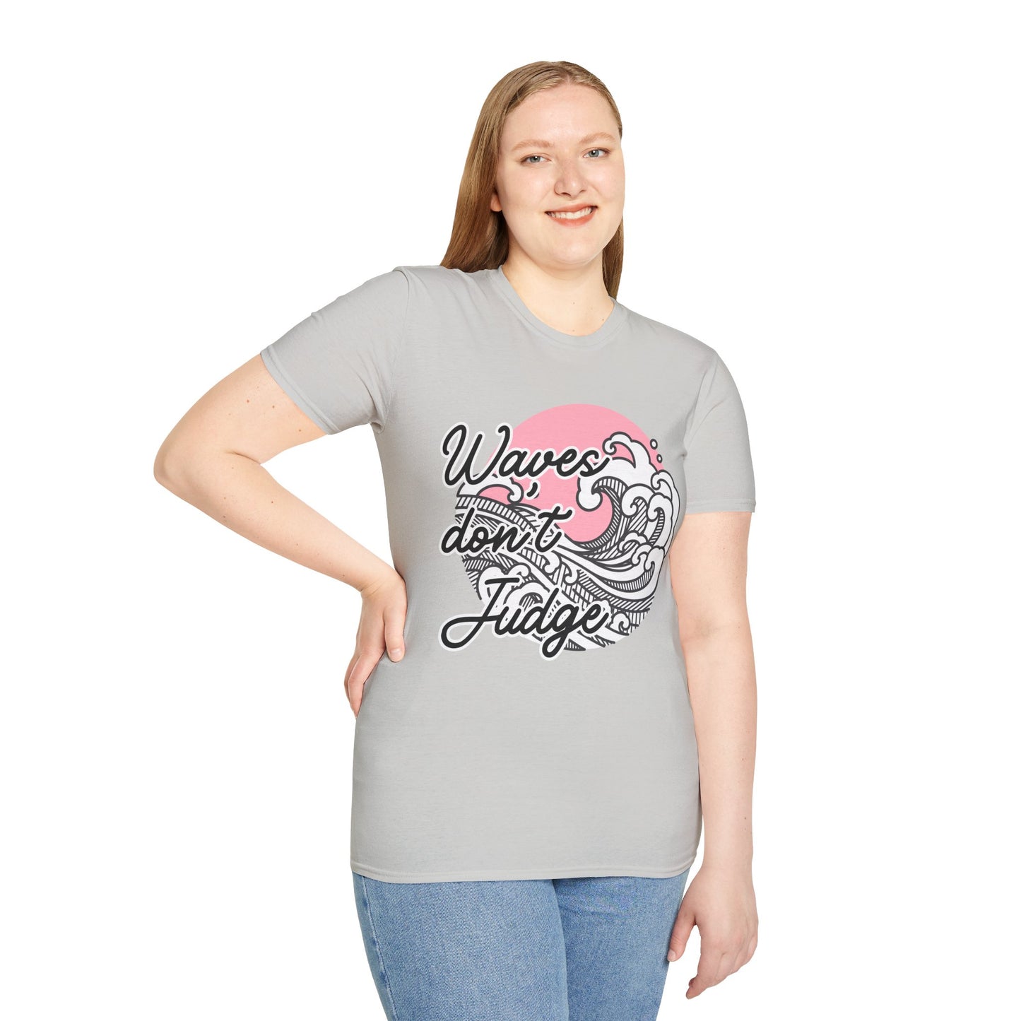 Waves Don't Judge Unisex Softstyle T-Shirt - Relaxed Summer Vibe Tee