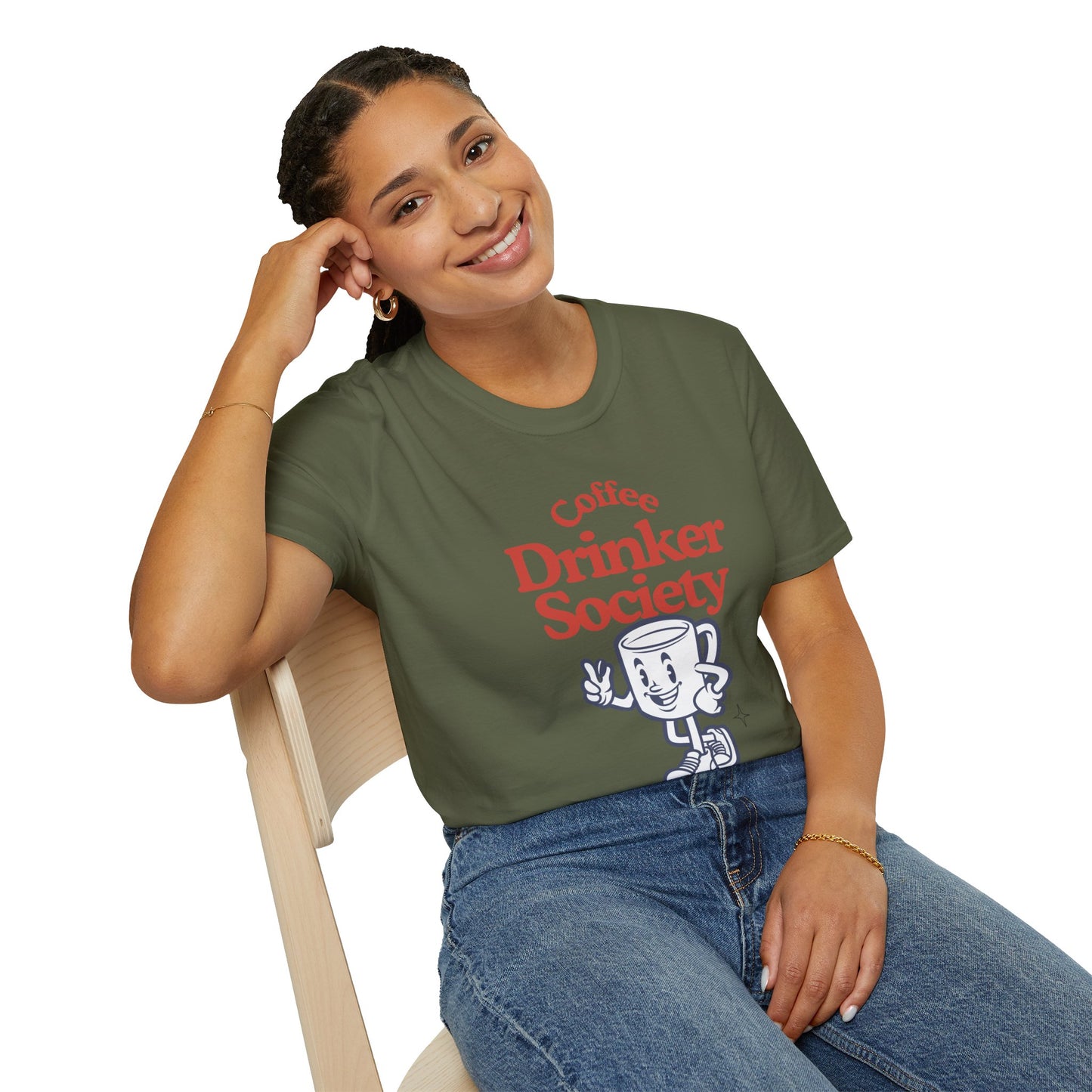 Coffee Drinker Society Unisex T-Shirt - Fun & Casual Coffee Lover Tee