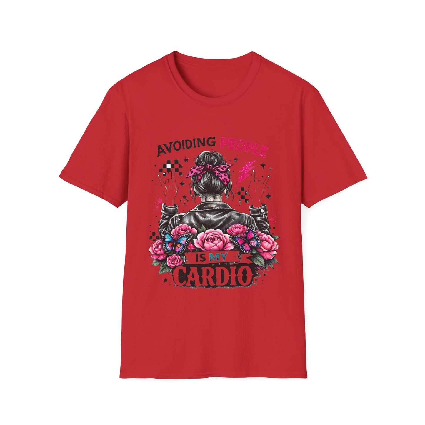 Avoiding People Is My Cardio T-Shirt – Funny Introvert Graphic Tee
