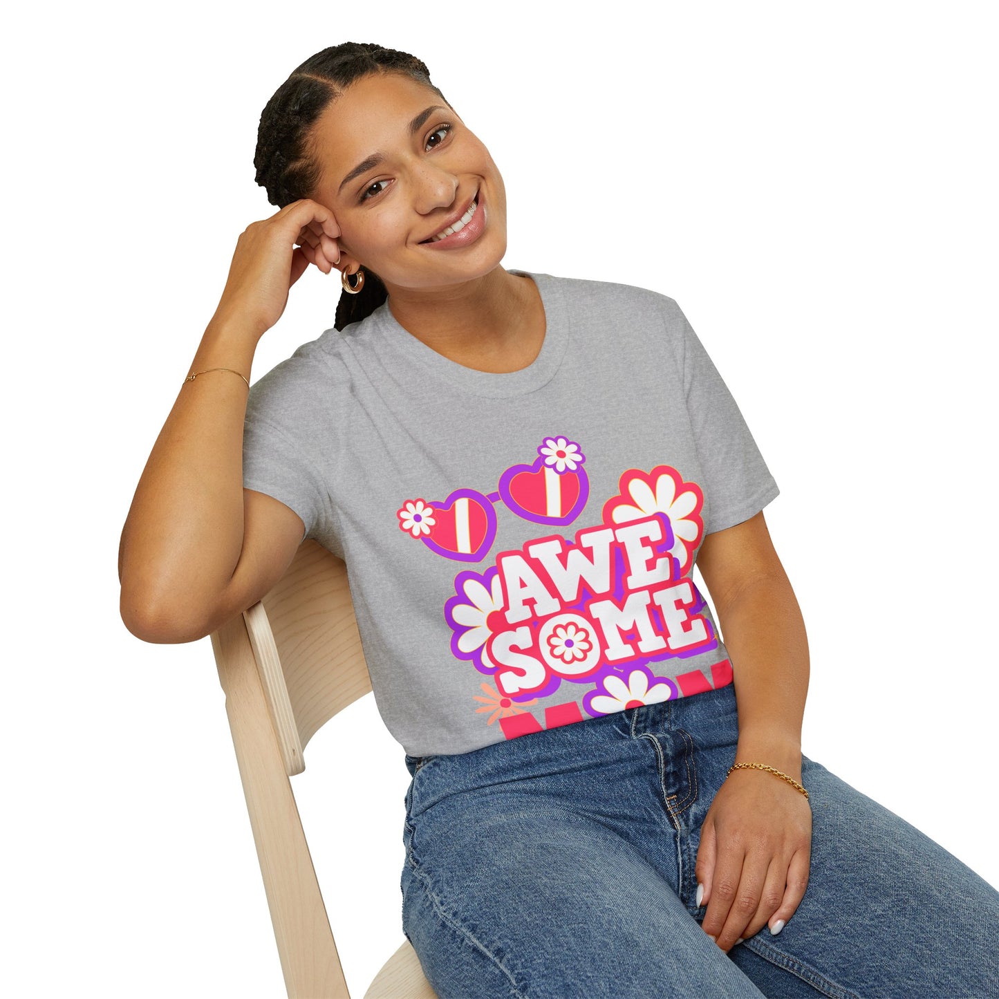 Awesome Mom Softstyle T-Shirt - Perfect Gift for Mother's Day