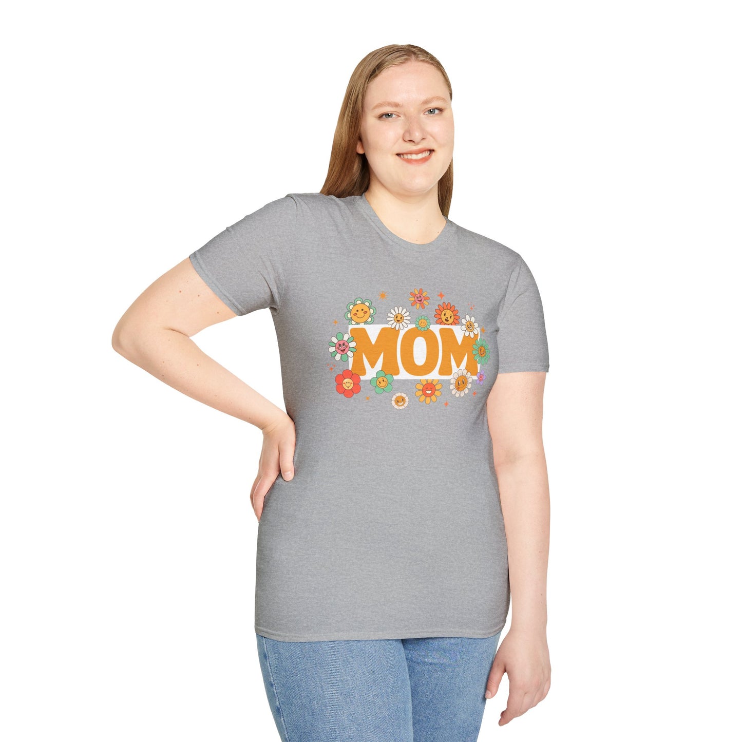 Flower Power Mom T-Shirt | Softstyle Tee for Mother's Day & Every Day