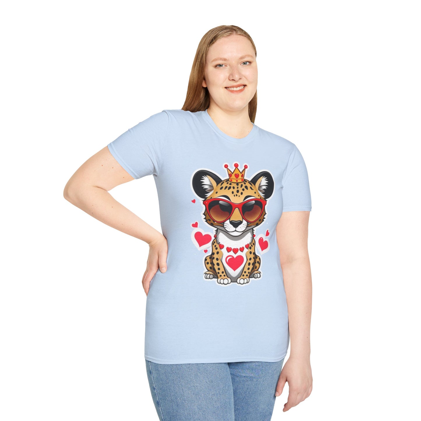 Stylin' Cheetah Sunglasses & Heart Vibes Tee