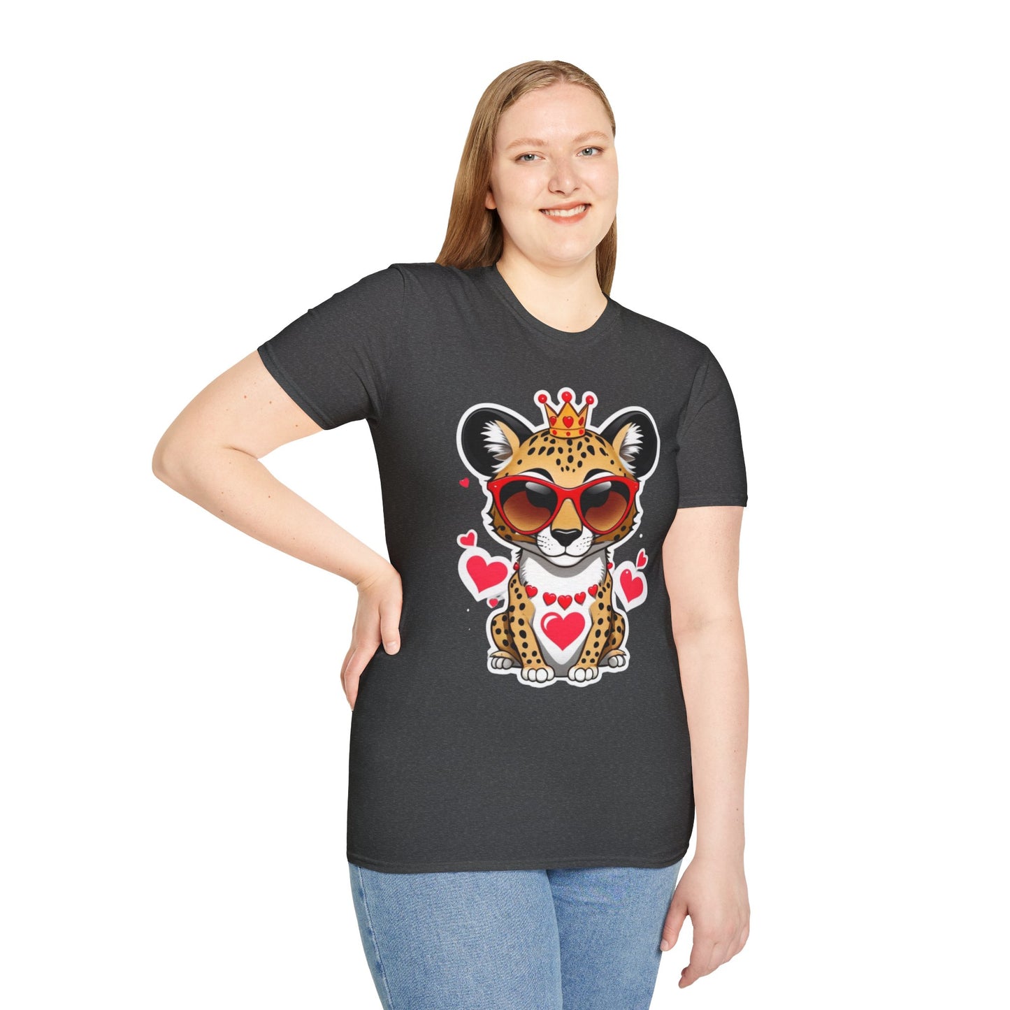 Stylin' Cheetah Sunglasses & Heart Vibes Tee