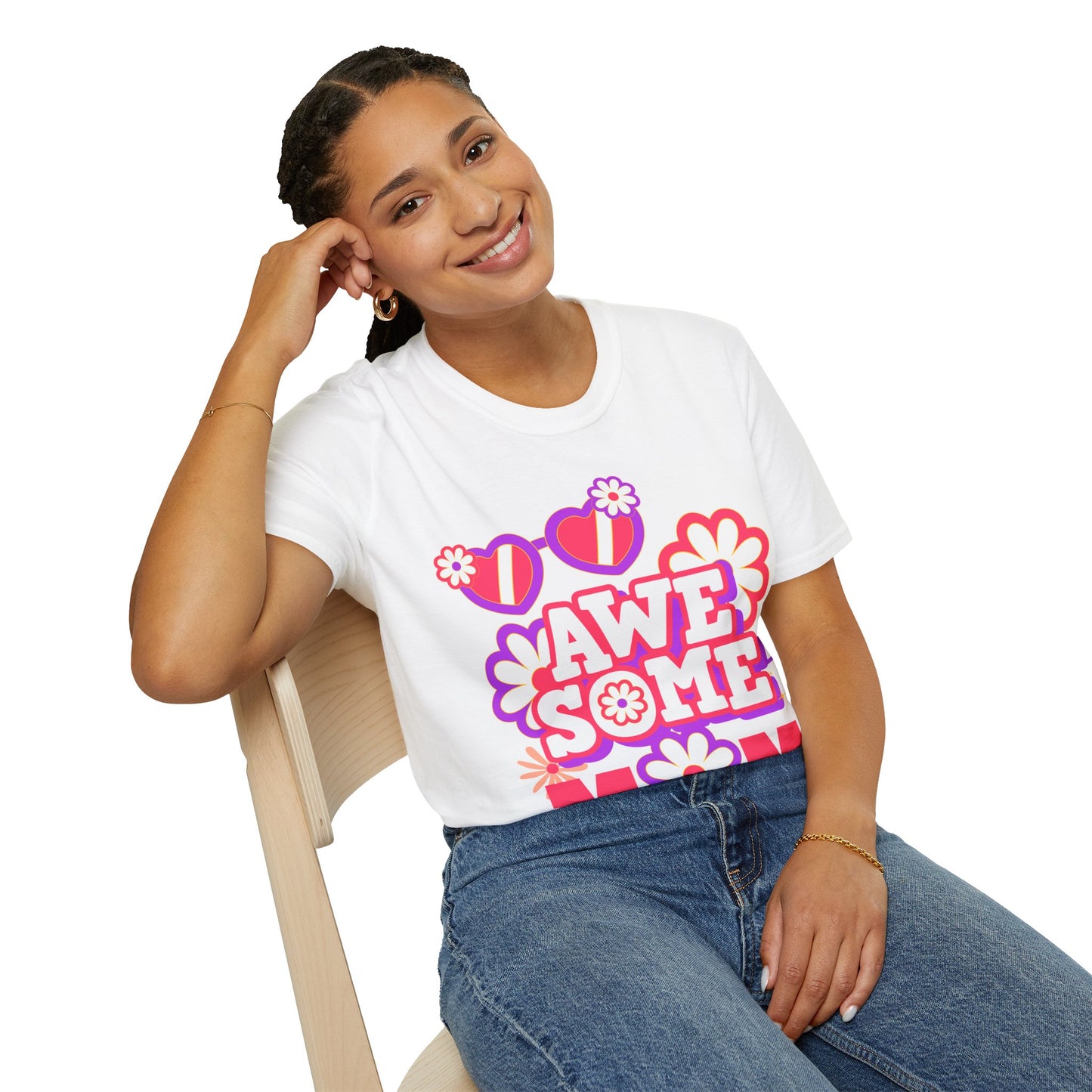 Awesome Mom Softstyle T-Shirt - Perfect Gift for Mother's Day