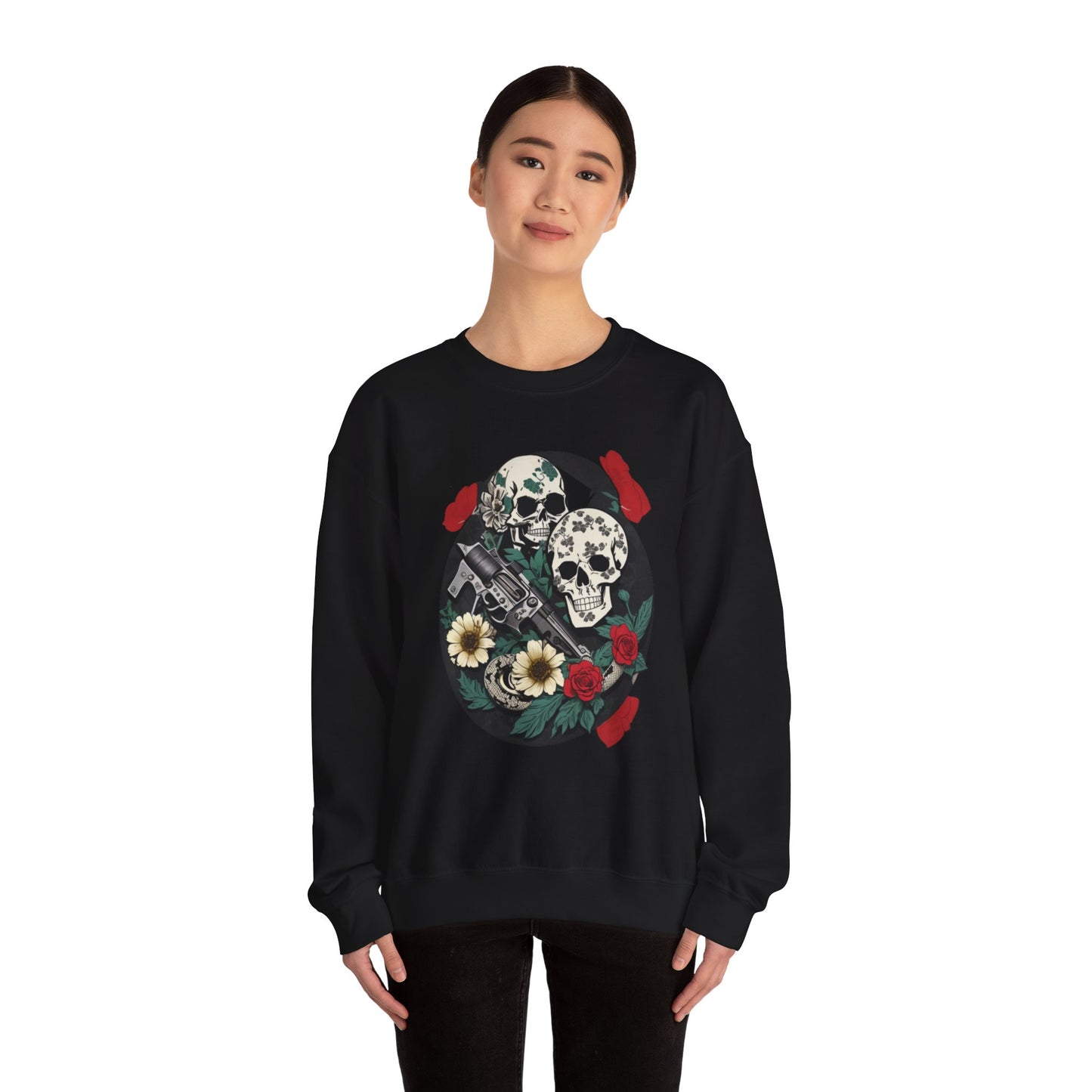 Skull Gun Roses Unisex Sweatshirt