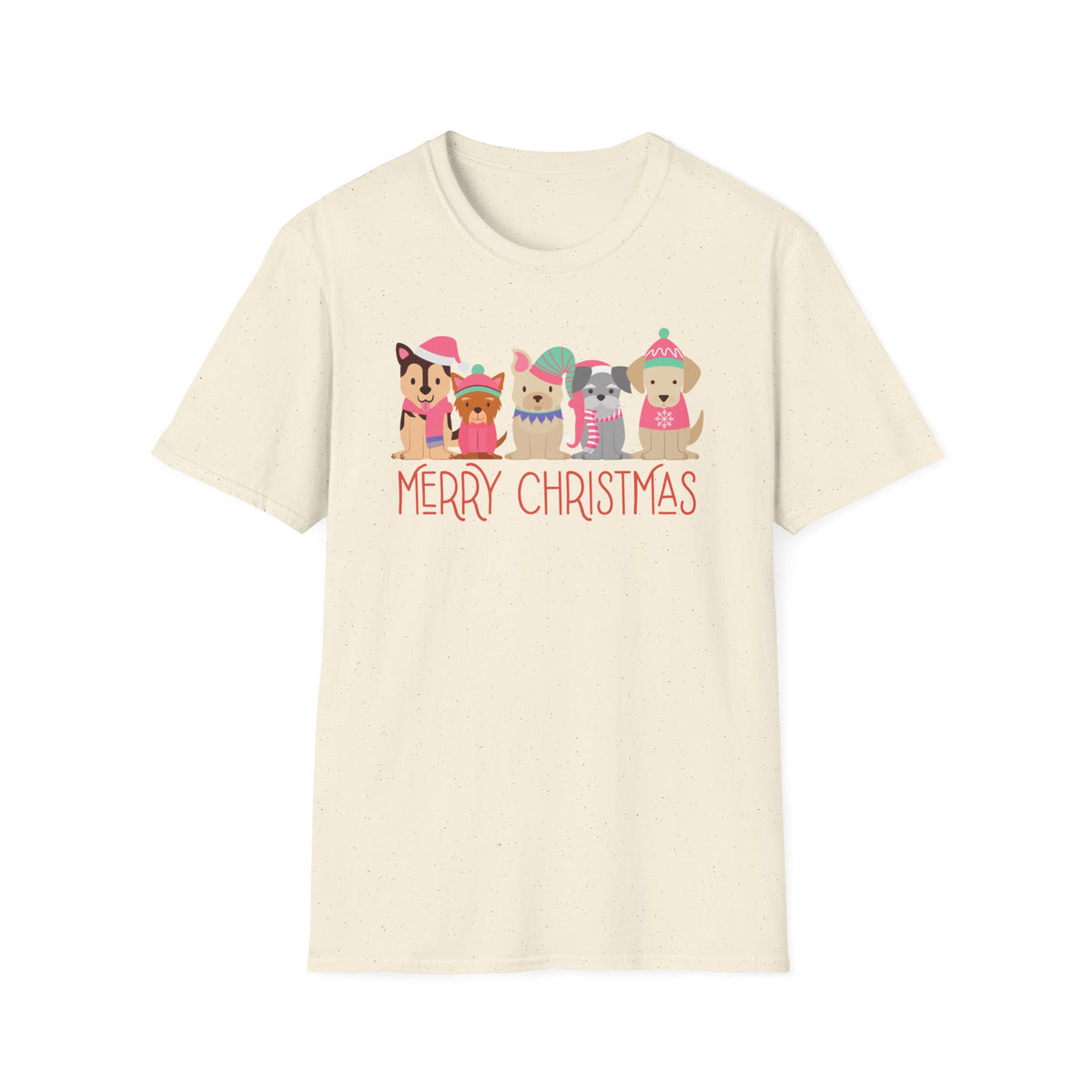 Merry Christmas Dogs T-Shirt — Cute Holiday Puppies Graphic Tee