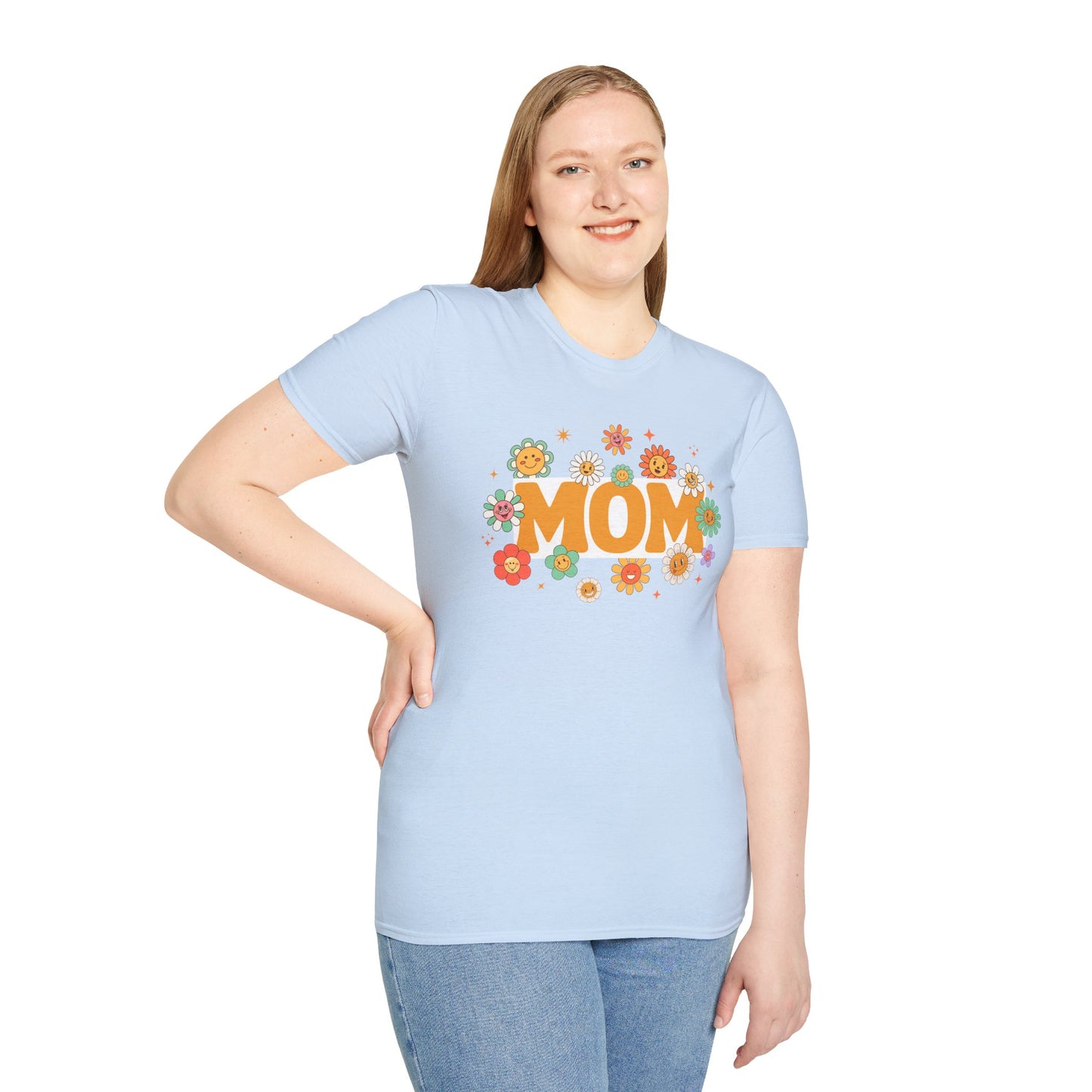 Flower Power Mom T-Shirt | Softstyle Tee for Mother's Day & Every Day