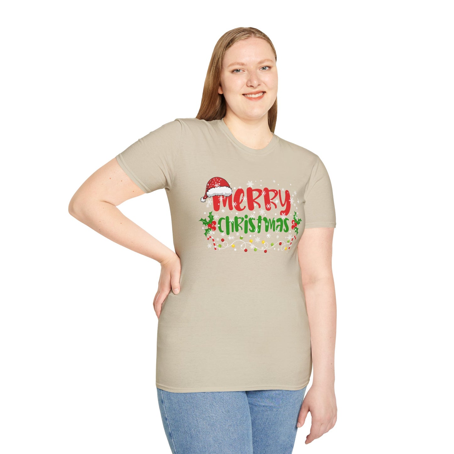 Merry Christmas Lights & Snow Magic Unisex Tee
