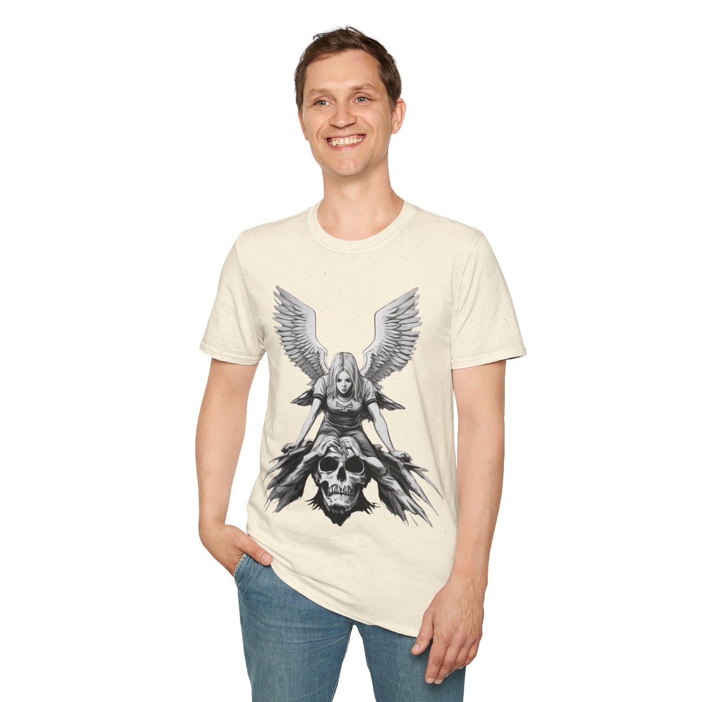 Angel & Demon Skull Graphic Unisex Tee