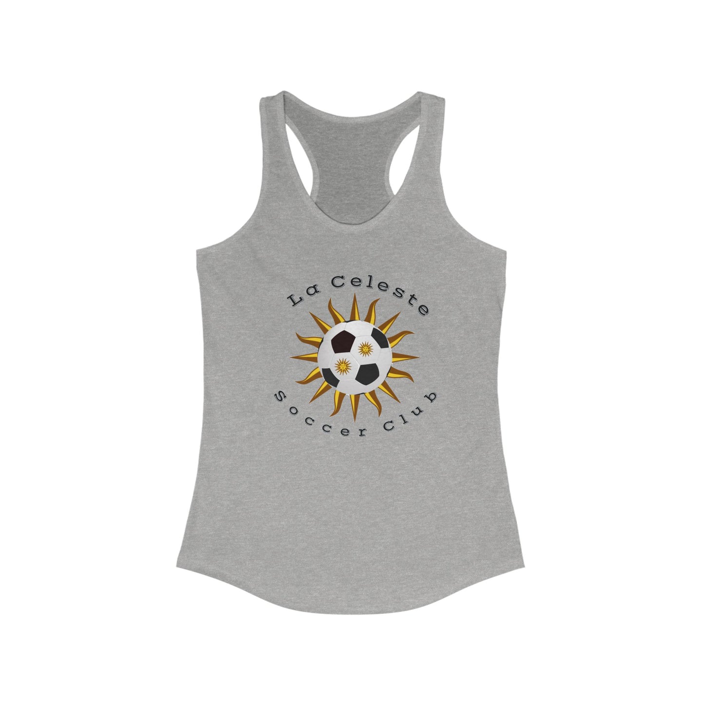 La Celeste Soccer Club Racerback Tank | Sporty Everyday Wear, Summer Activewear, Gifts for Soccer Lovers, Workout Top, Team Apparel