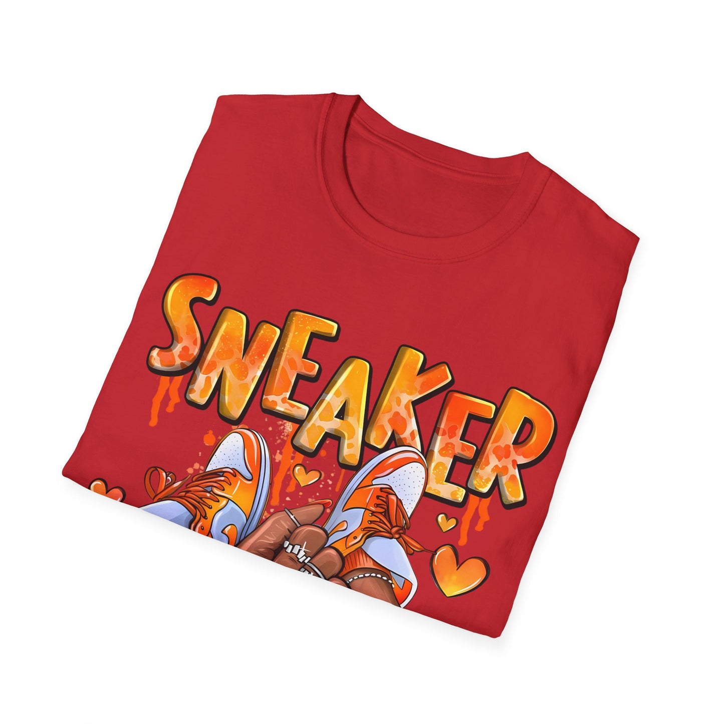 Sneaker Girl T-Shirt – Cute Orange Graphic Tee for Sneaker Lovers