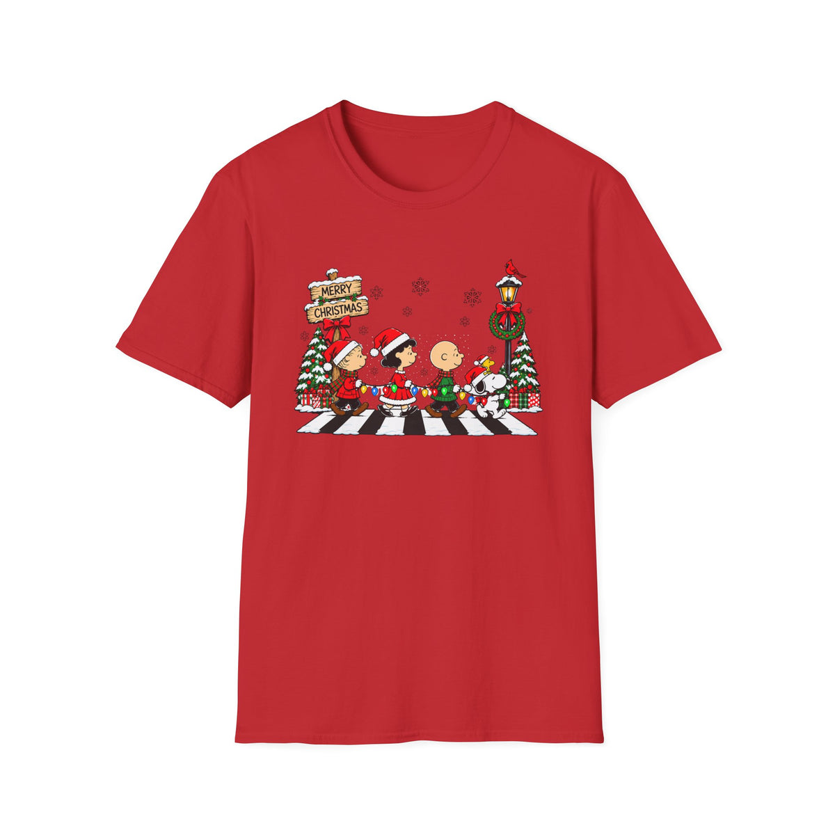 Christmas Beatles Abbey Road Graphic T-Shirt