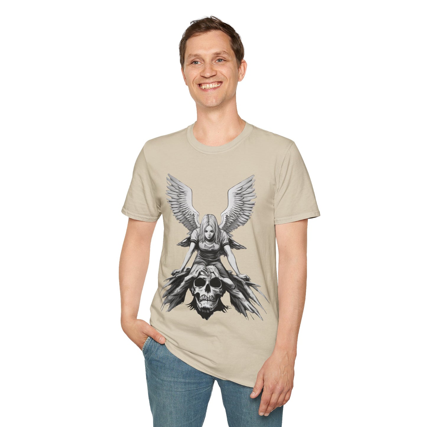 Angel & Demon Skull Graphic Unisex Tee