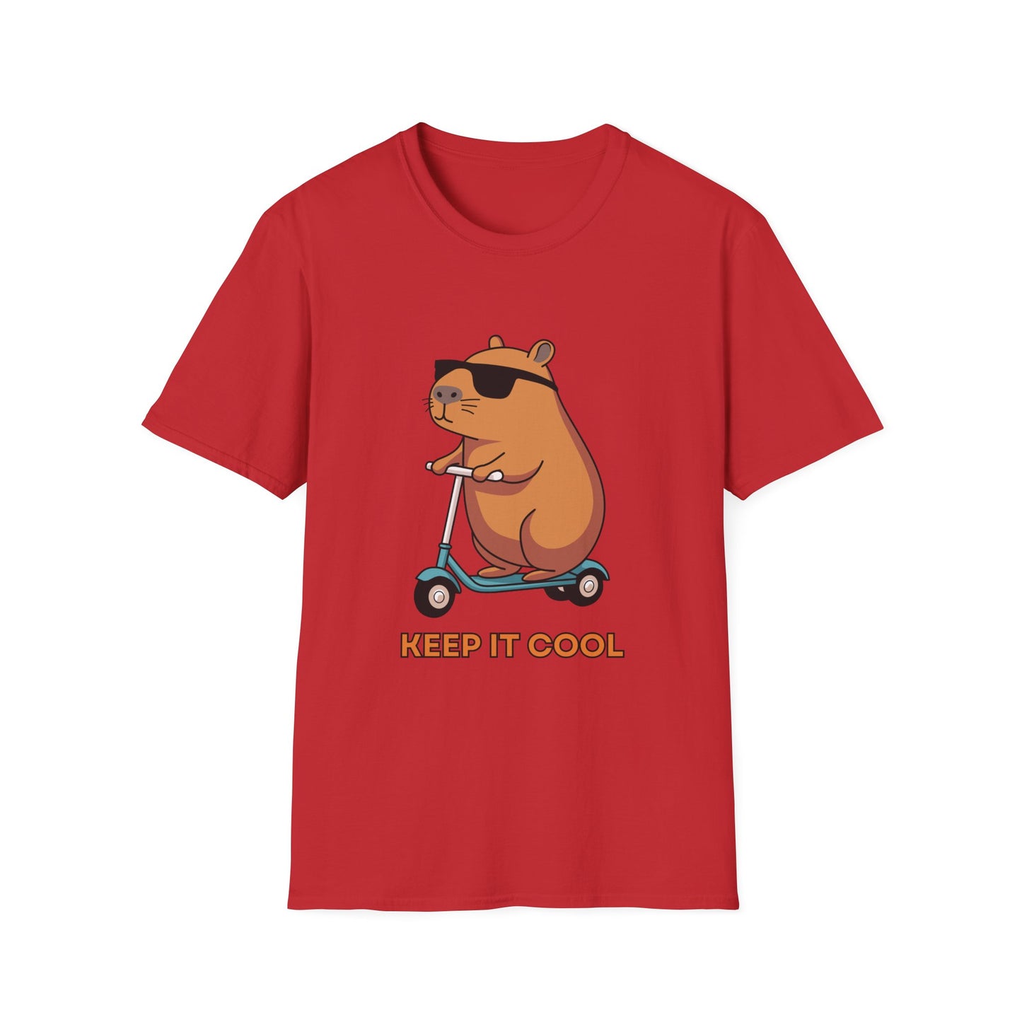 Capybara Keep It Cool Unisex Softstyle T-Shirt - Fun Graphic Tee for Animal Lovers
