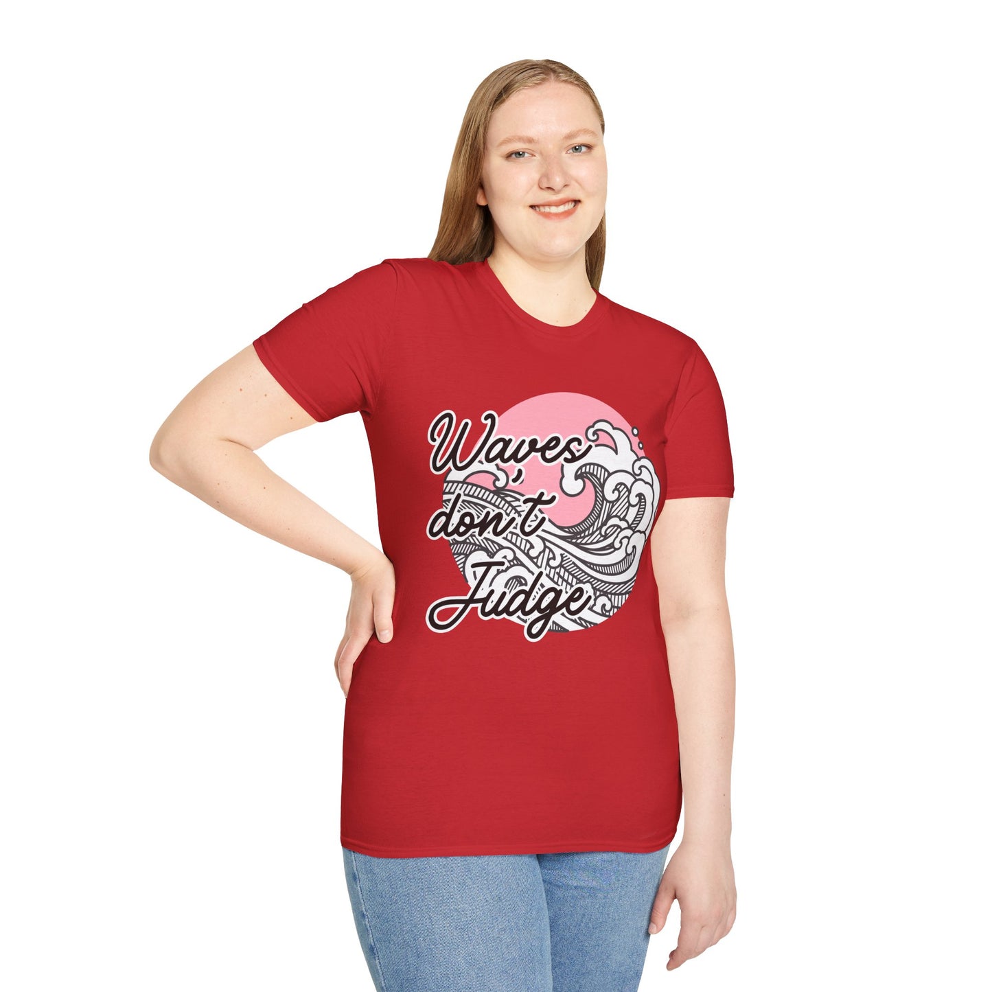 Waves Don't Judge Unisex Softstyle T-Shirt - Relaxed Summer Vibe Tee