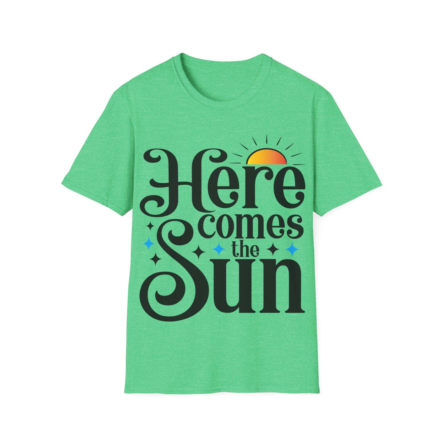Here Comes the Sun T-Shirt — Retro Sunrise Graphic Tee