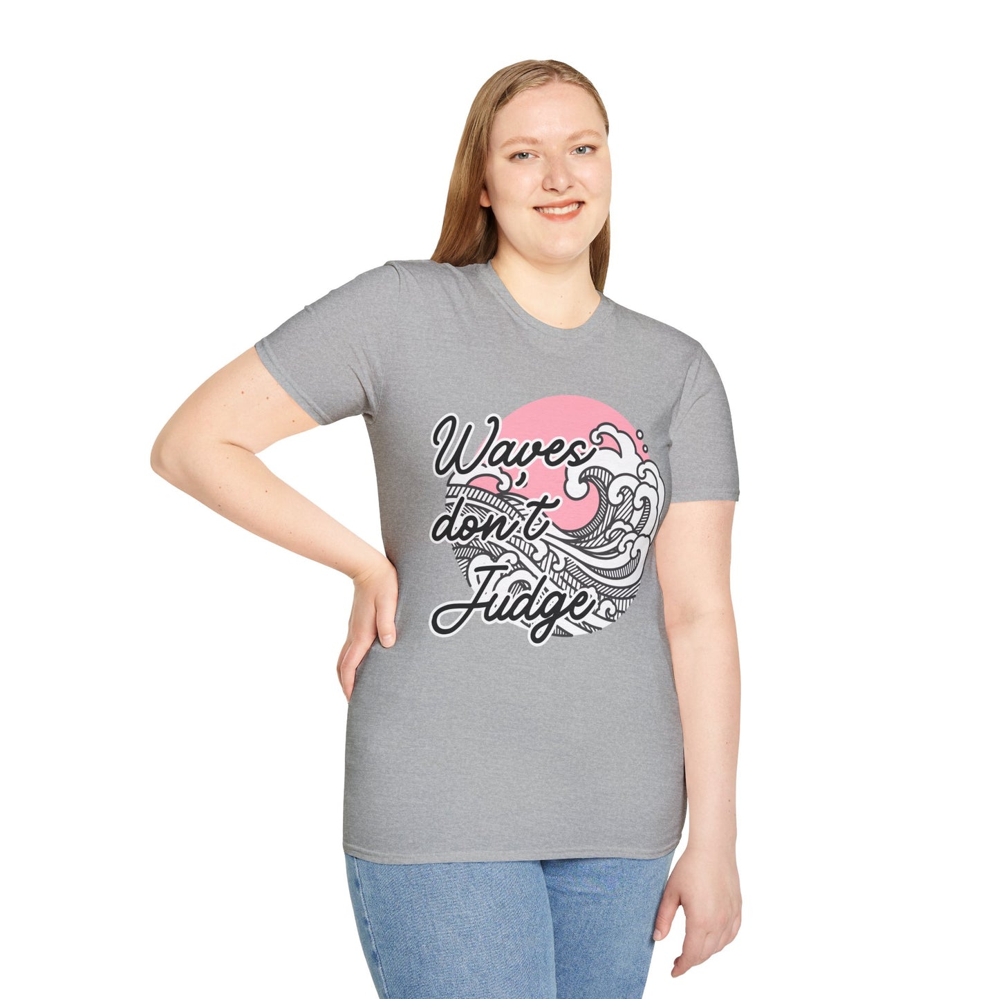 Waves Don't Judge Unisex Softstyle T-Shirt - Relaxed Summer Vibe Tee