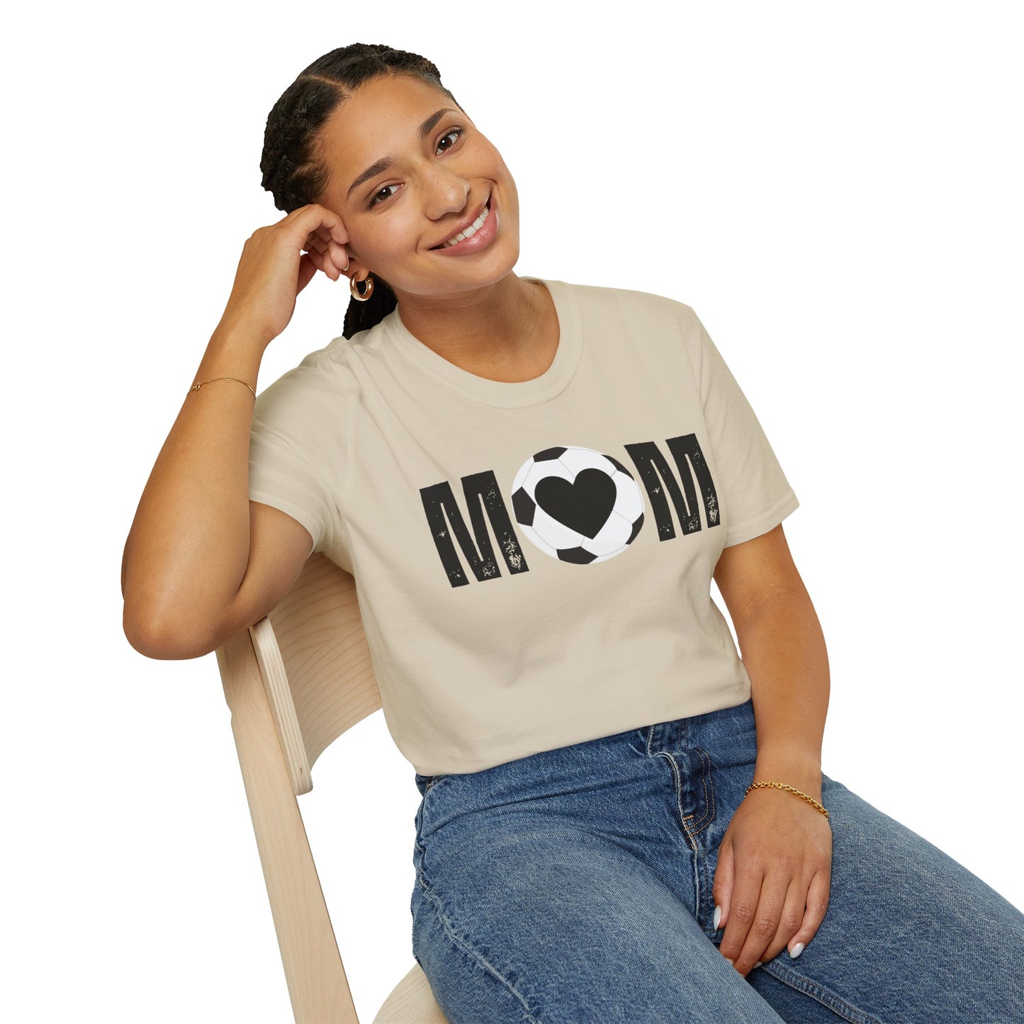MOM Goals Soccer Ball Graphic T-Shirt