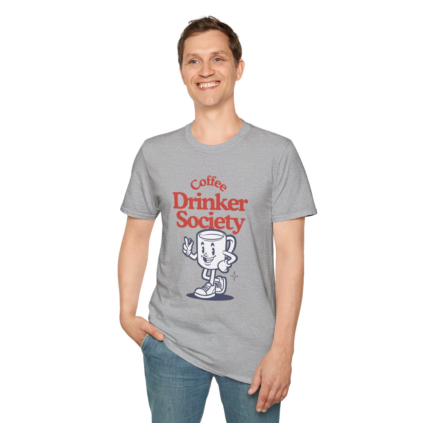 Coffee Drinker Society Unisex T-Shirt - Fun & Casual Coffee Lover Tee