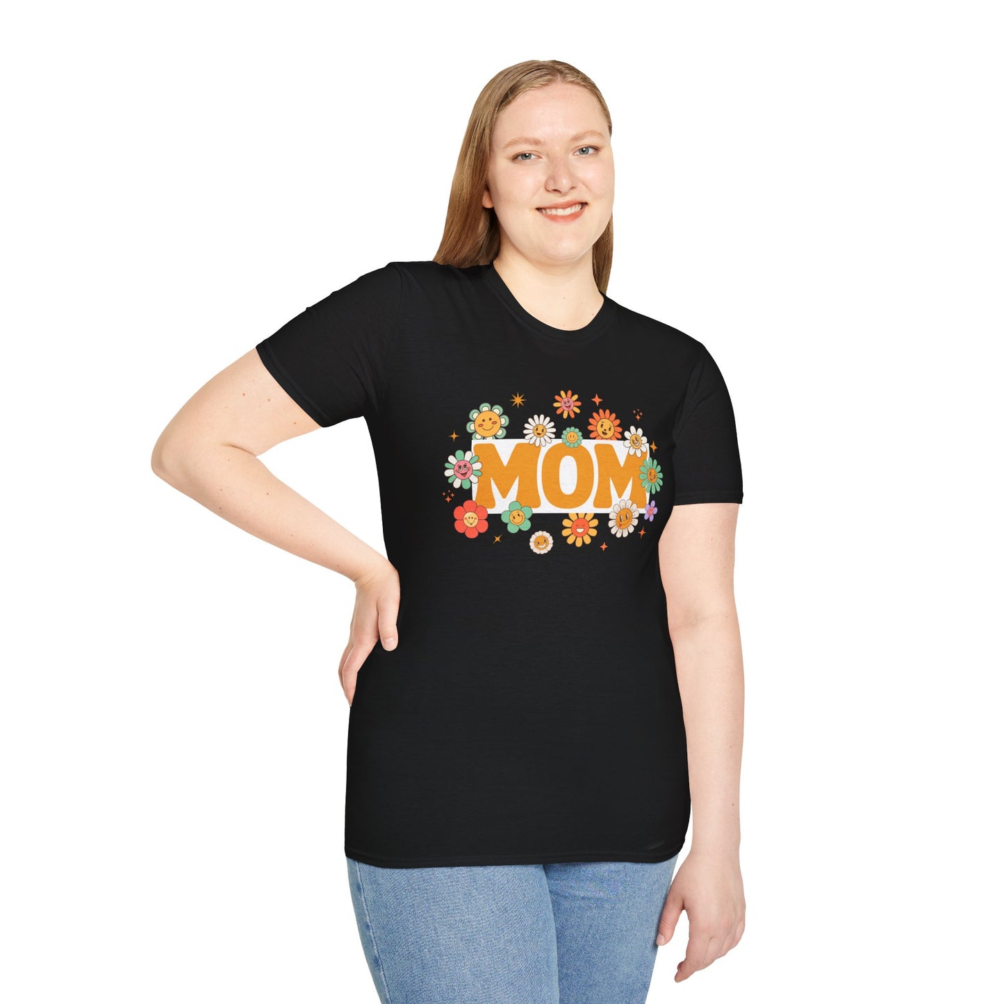 Flower Power Mom T-Shirt | Softstyle Tee for Mother's Day & Every Day
