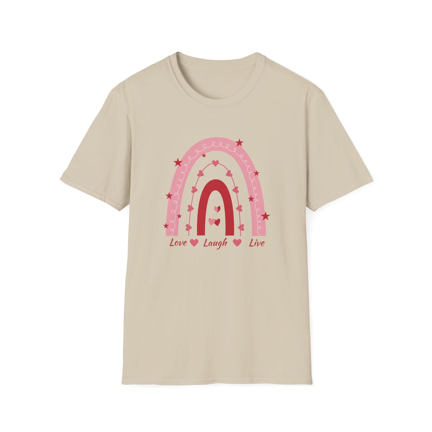 Love Laugh Live Rainbow Graphic Tee