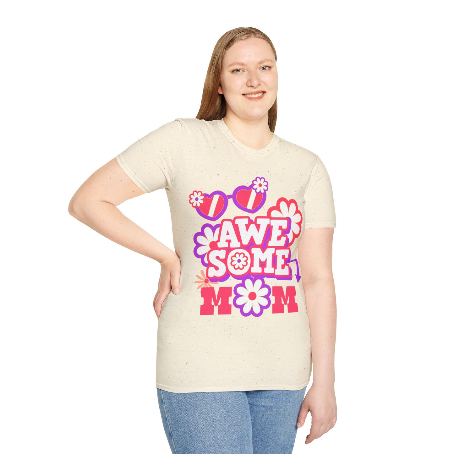 Awesome Mom Softstyle T-Shirt - Perfect Gift for Mother's Day