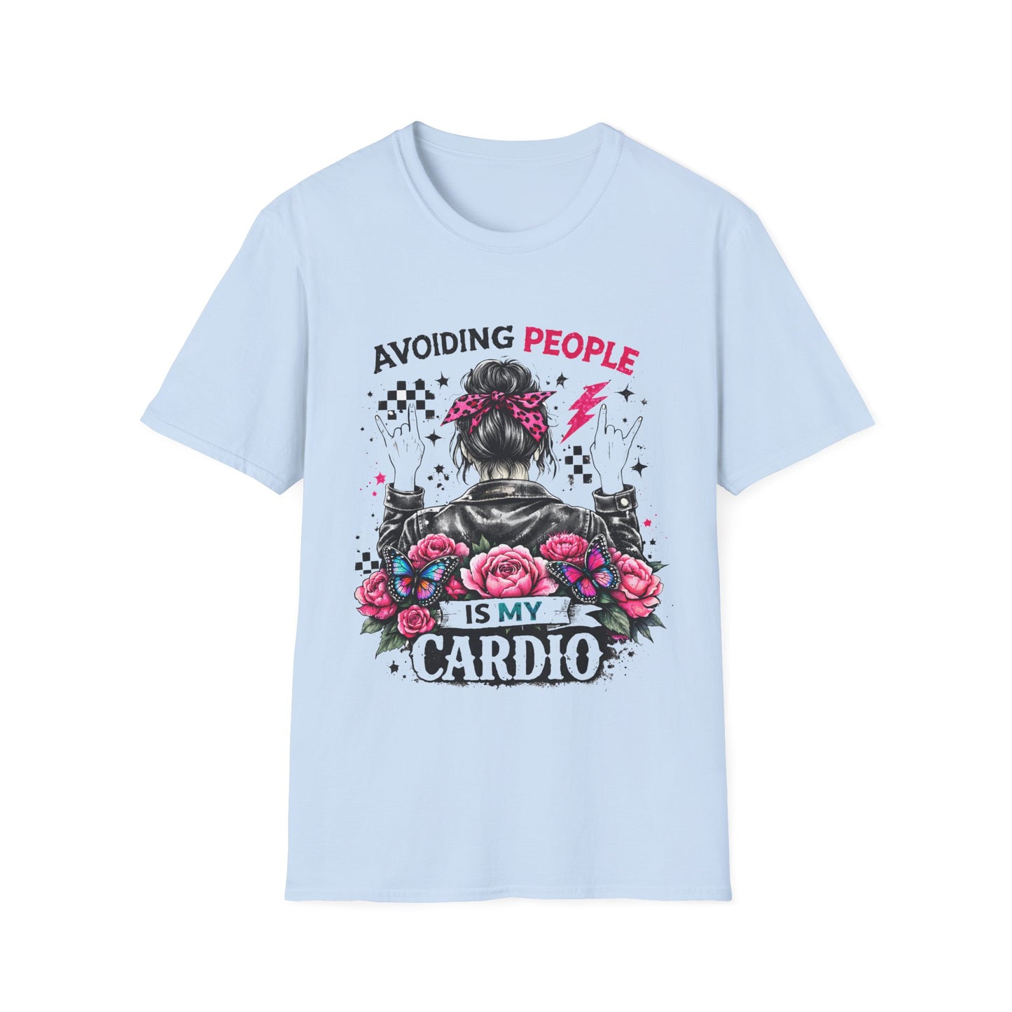 Avoiding People Is My Cardio T-Shirt – Funny Introvert Graphic Tee