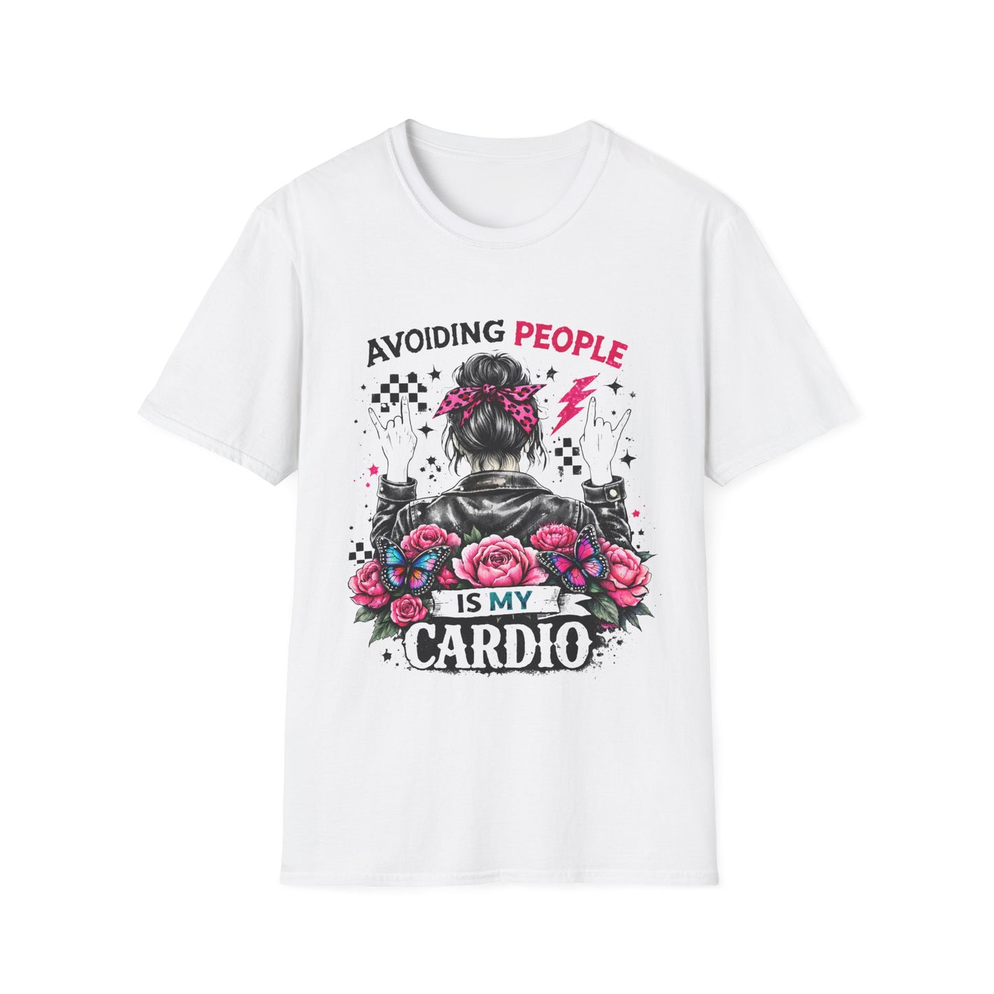 Avoiding People Is My Cardio T-Shirt – Funny Introvert Graphic Tee