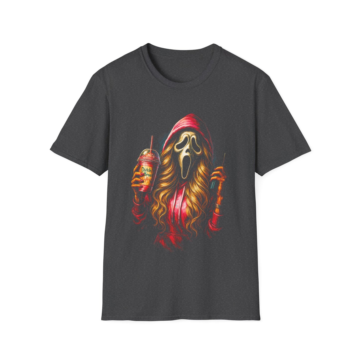 Spooky Mask Girl Hoodie Graphic T-Shirt
