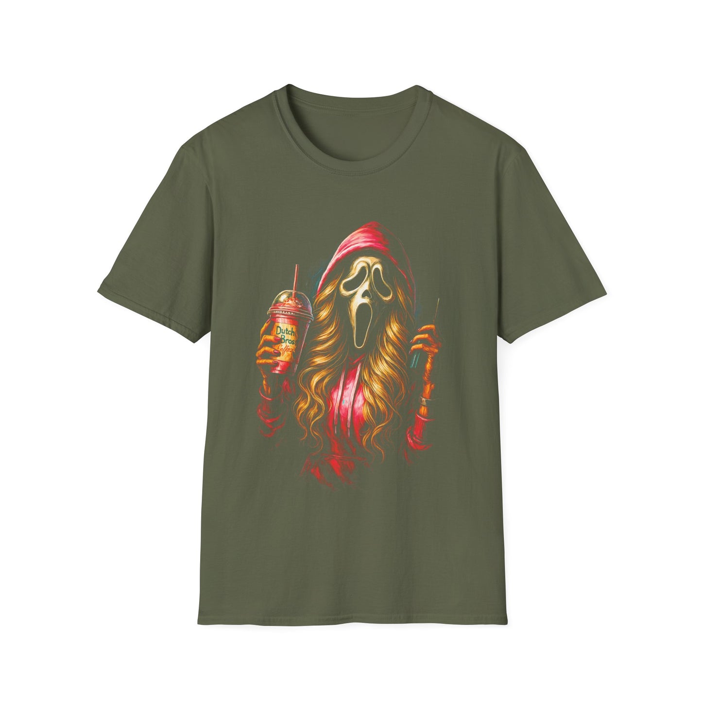 Spooky Mask Girl Hoodie Graphic T-Shirt