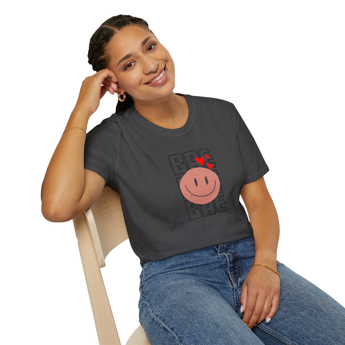 BAE Vibes Happy Face Graphic T-Shirt