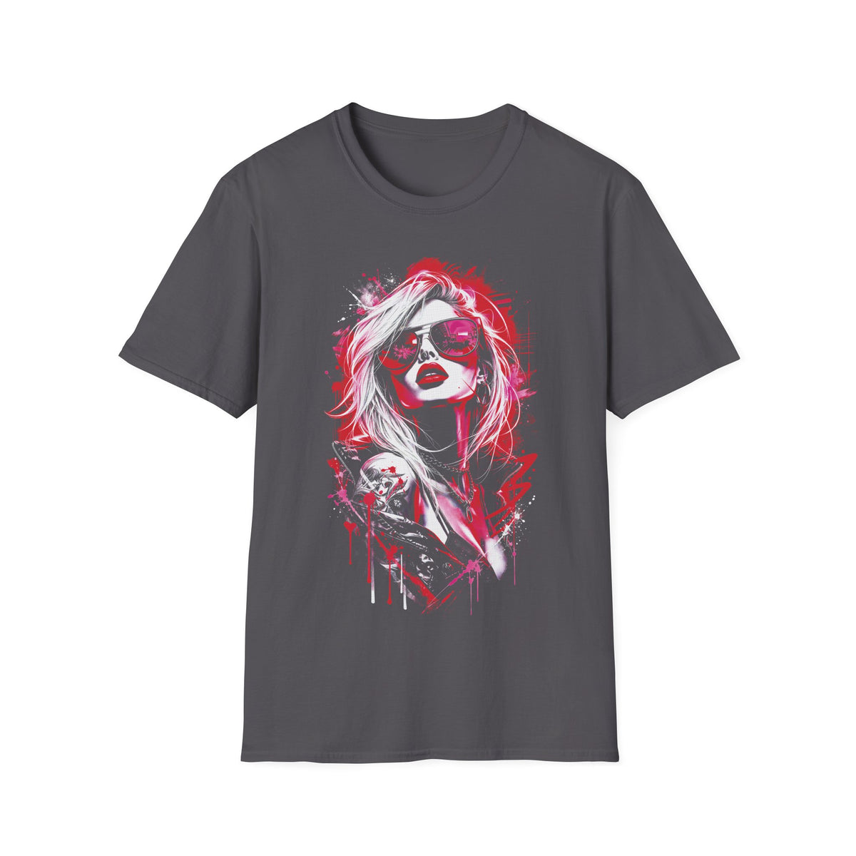 Gothic Red & White Portrait T-Shirt
