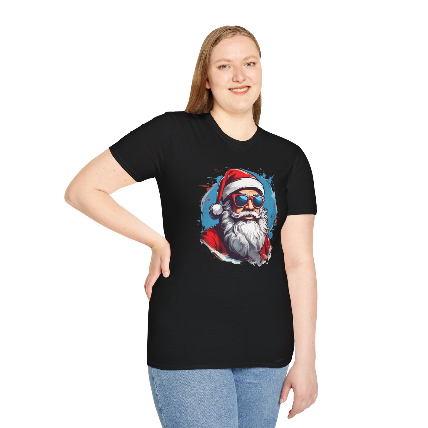 Cool Santa Sunglasses Graphic Unisex Tee