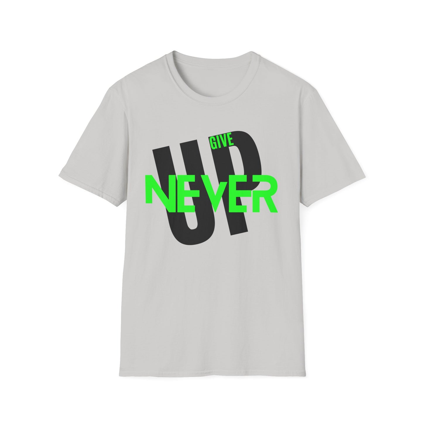 Motivational Unisex Softstyle T-Shirt - 'Never Give Up' Inspiration