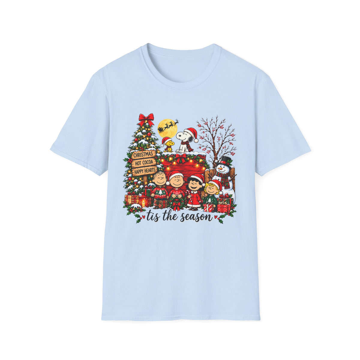 ’Tis the Season Christmas T-Shirt with Festive Holiday Characters