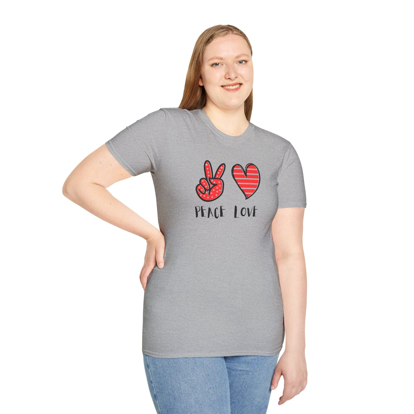 Peace and Love Graphic Unisex T-Shirt