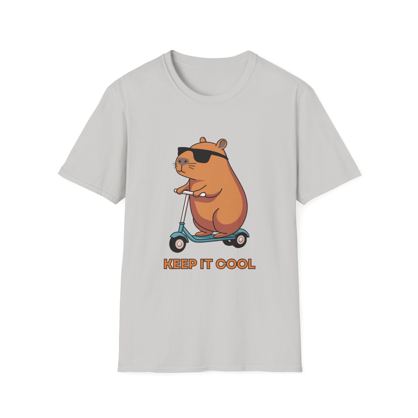 Capybara Keep It Cool Unisex Softstyle T-Shirt - Fun Graphic Tee for Animal Lovers
