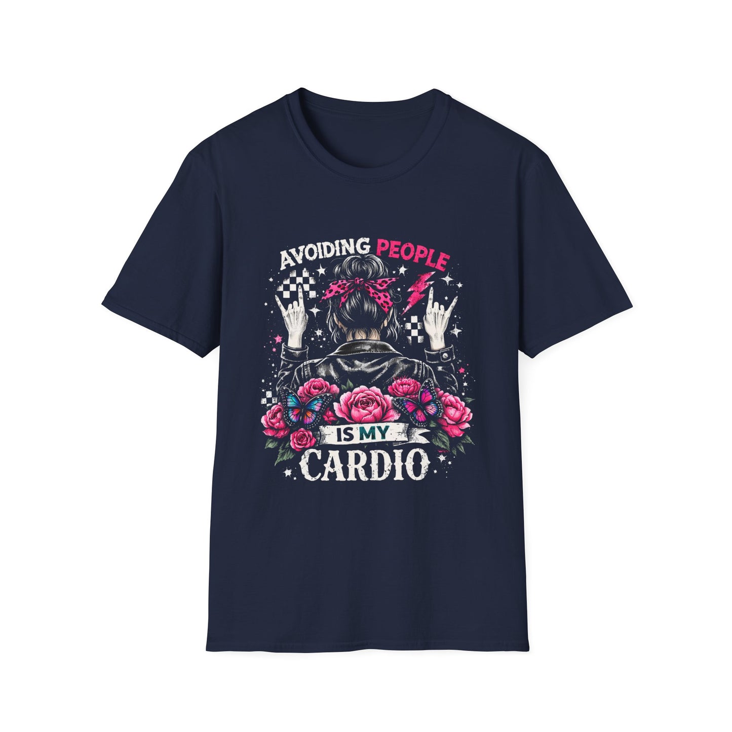 Avoiding People Is My Cardio T-Shirt – Funny Introvert Graphic Tee