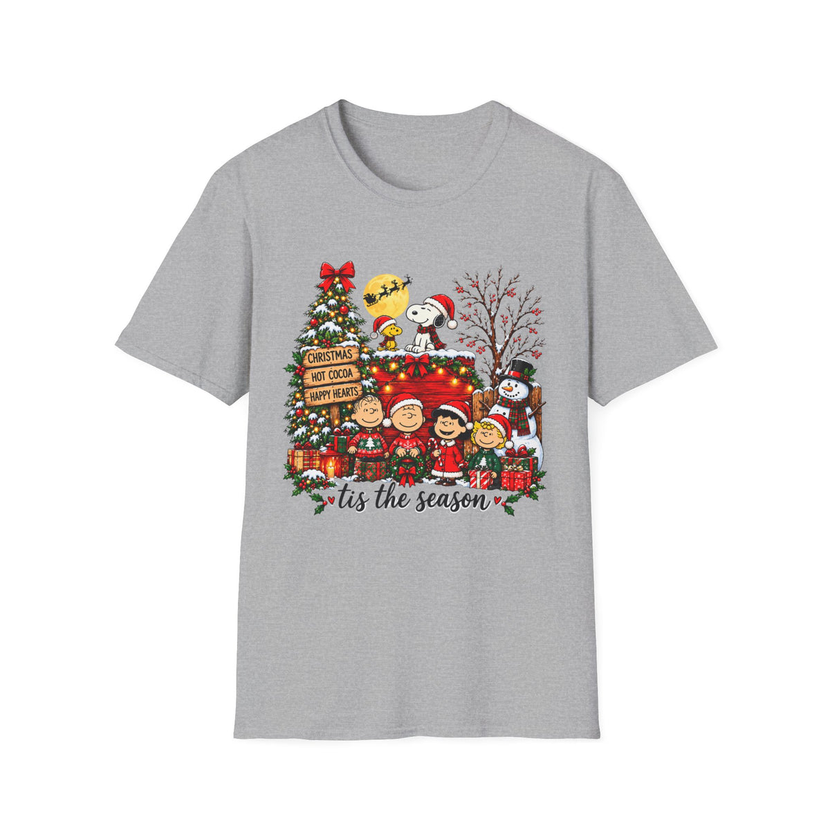 ’Tis the Season Christmas T-Shirt with Festive Holiday Characters