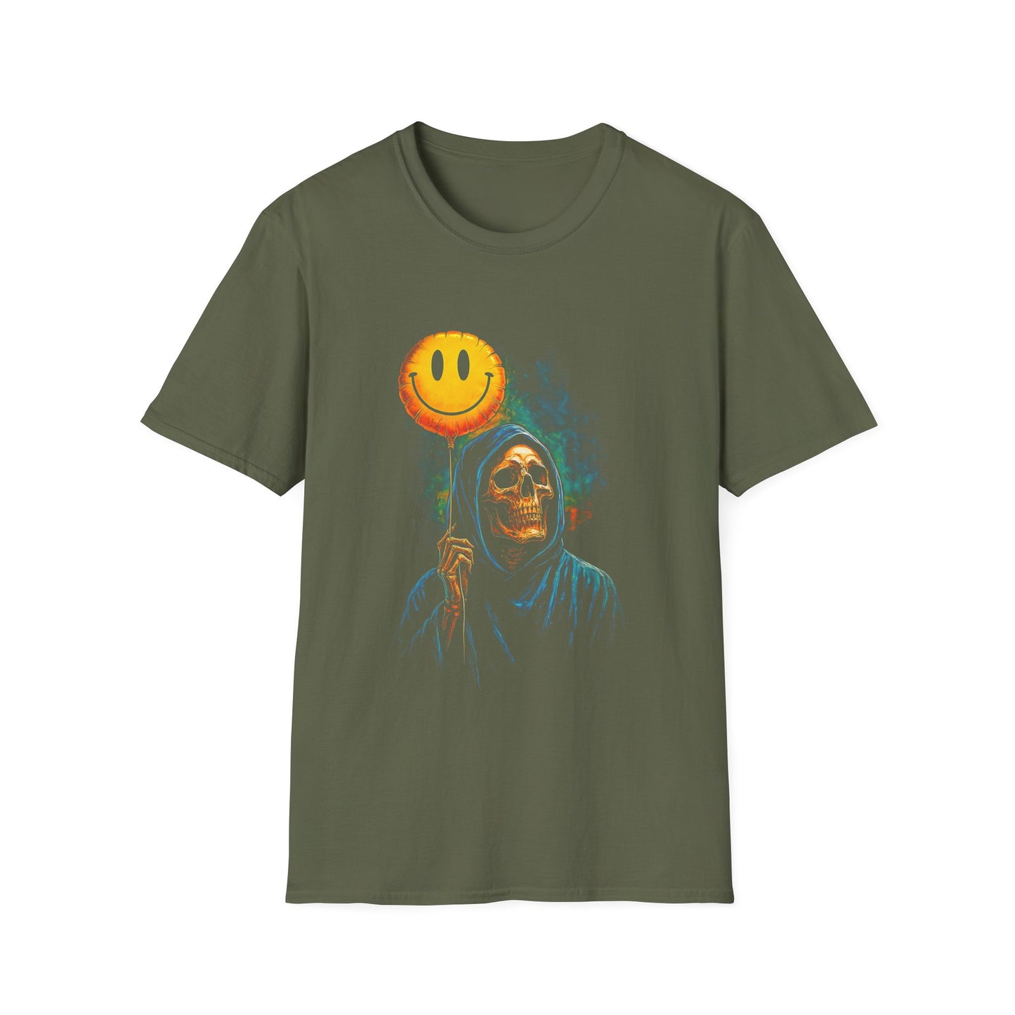Grim Reaper Holding Smiley Balloon T-Shirt